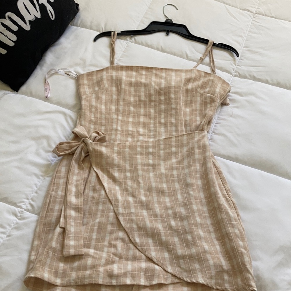 Wrapped dress with open back